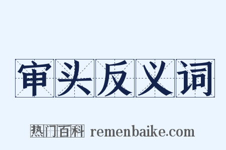 审头反义词是什么意思的图片